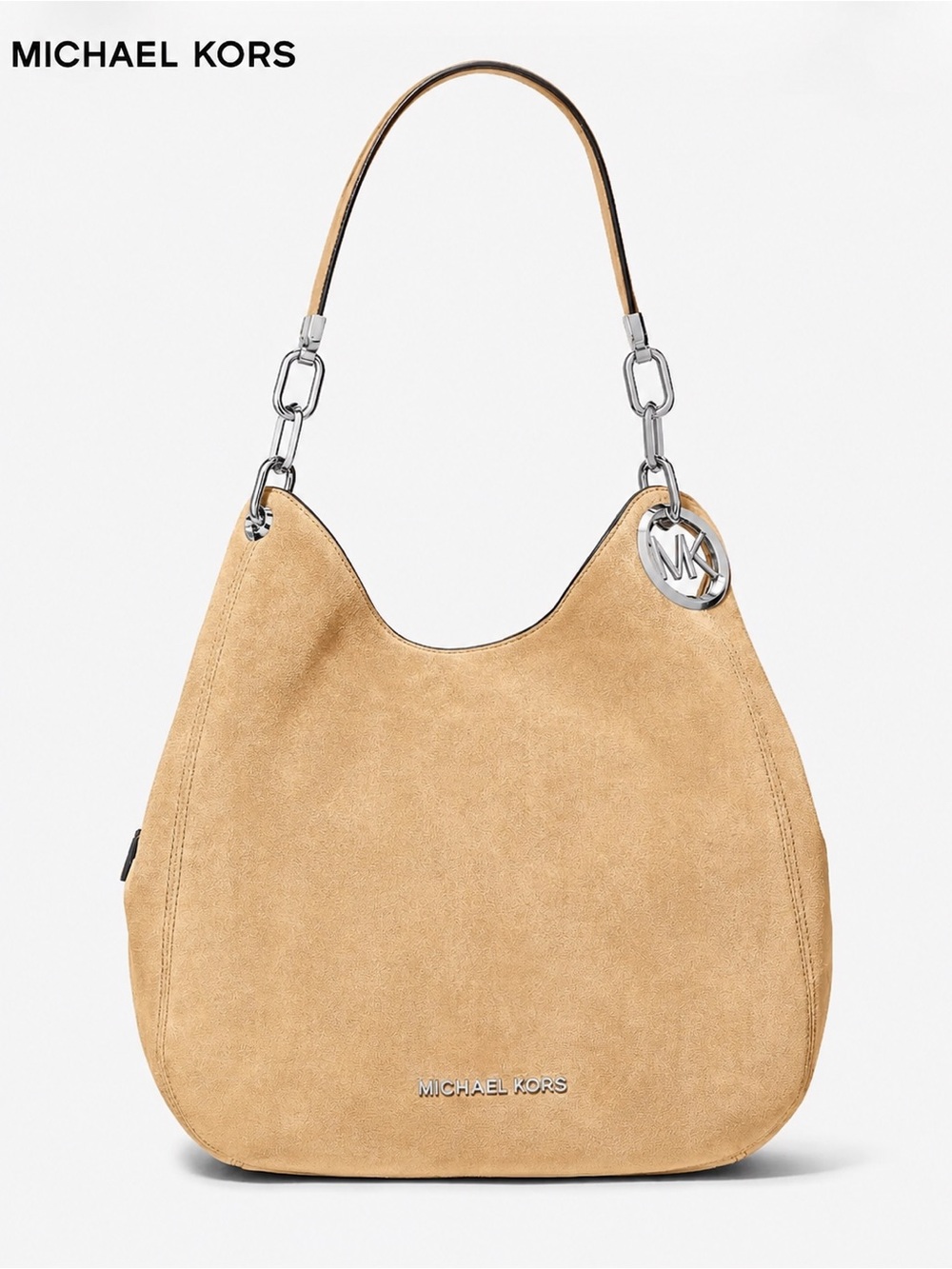 Michael Kors Lillie Large Peanut Suede Shoulder Bag NWT Sold Out
